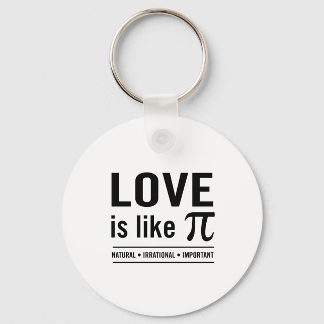 Chaveiro Amor É Como Pi (Frente)