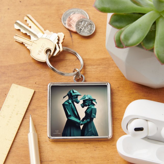 Chaveiro AMOR E RESISTÊNCIA Origami 2 Premium Metal (Mesa)