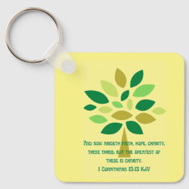 Chaveiro Amor, esperança e fé de caridade