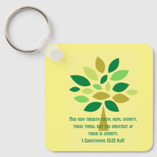 Chaveiro Amor, esperança e fé de caridade