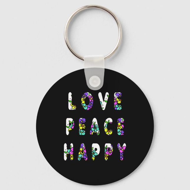 Chaveiro Amor Feliz Flores (Frente)