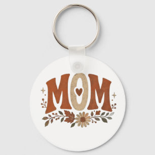 Chaveiro Amor Floral de Outono para Mãe Rústica