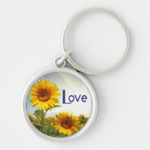 Chaveiro Amor Floral Girassol Flor Amarela