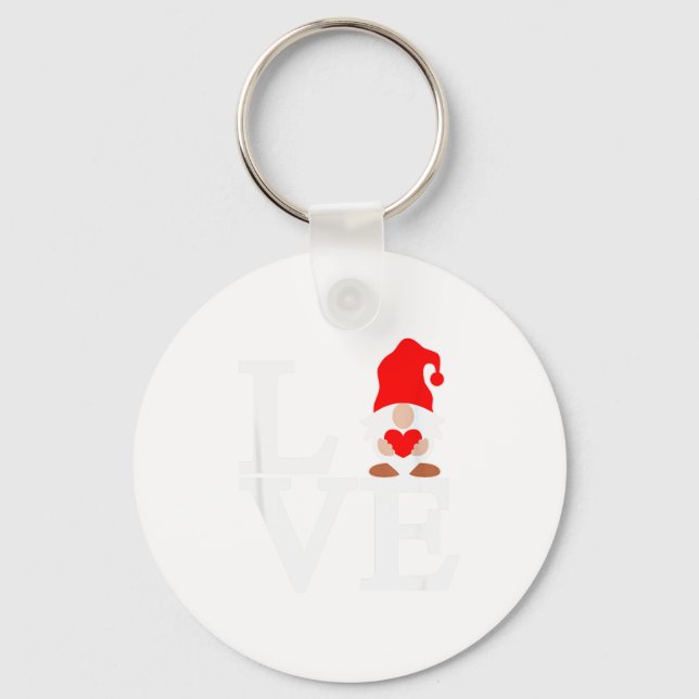 Chaveiro Amor Gnome Valentines  (Frente)