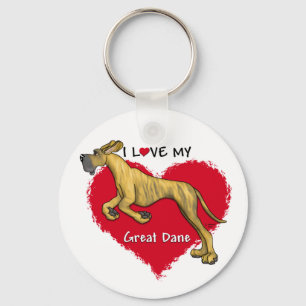 Chaveiro Amor great dane rajado UC