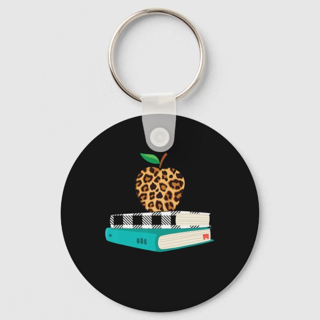 Chaveiro Amor Inspire Leopard Imprima Apple Professora Engr (Frente)