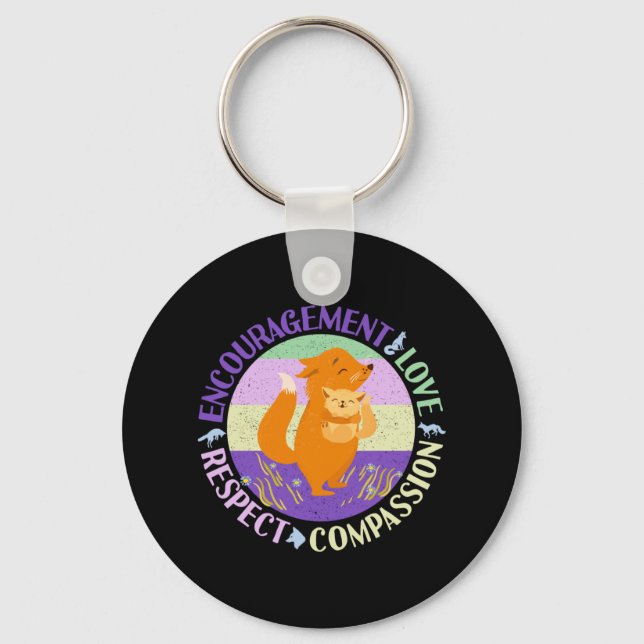 Chaveiro Amor Irmã Grande - Raposa Vinculativa Irmão (Frente)