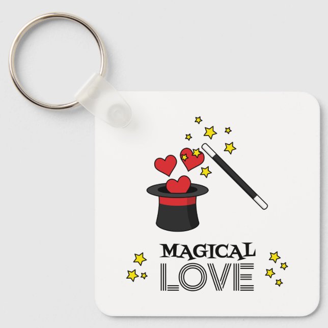 Chaveiro Amor Mágico - Preto (Frente)