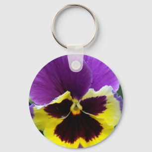 Chaveiro amor perfeito b1 roxo amarelo roxo