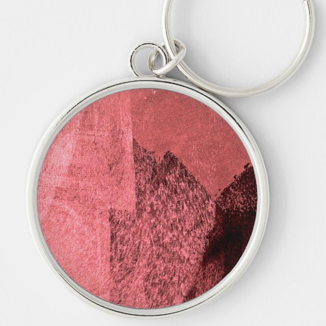 Chaveiro Amor preto rosa vermelho inspirou arte de pintura  (Frente)