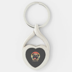 Chaveiro Amor Pug Para Sempre � Design de Amante de Pug Fof