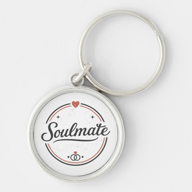 Chaveiro Amor Retrô Soulmate Minimal(Leve) Casal Combinando (Frente)