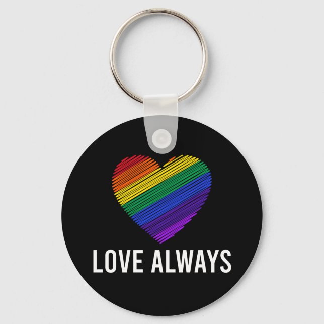 Chaveiro Amor Sempre Arco-Íris, Inspiração (Frente)