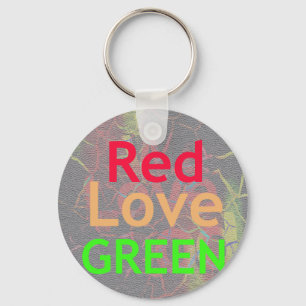 CHAVEIRO AMOR VERDE OURO VERMELHO