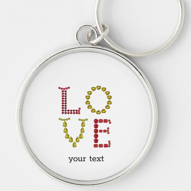 Chaveiro Amor, Vermelho e Amarelo (Frente)