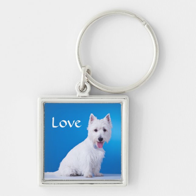Chaveiro Amor West Highland Terrier Westie Key Chain (Frente)