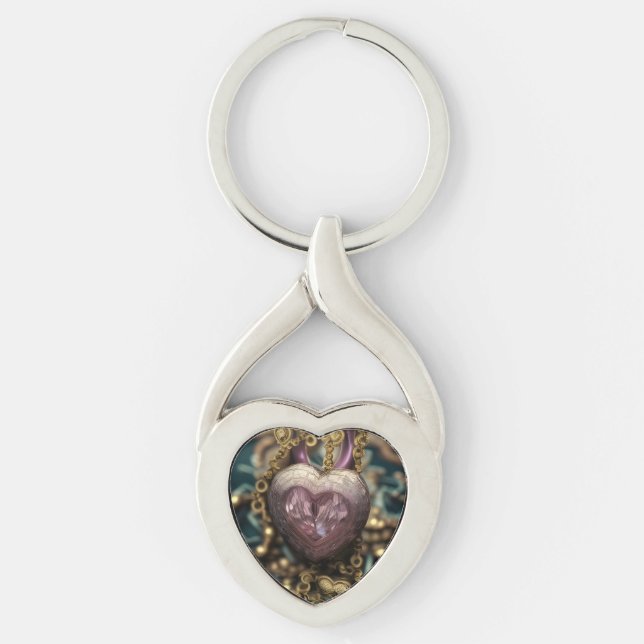 Chaveiro Amulet Crystal Heart (Frente)
