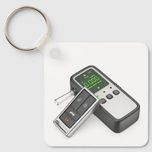 Chaveiro Analisador de ar digital portátil e chave de carro