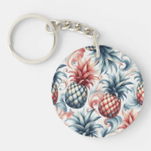 Ananás vermelhos, brancos e azuis