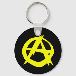 Chaveiro Anarcho Capitalism Black and Yellow Flag