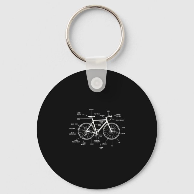 Chaveiro Anatomia da bicicleta - partes engraçadas da bicic (Frente)