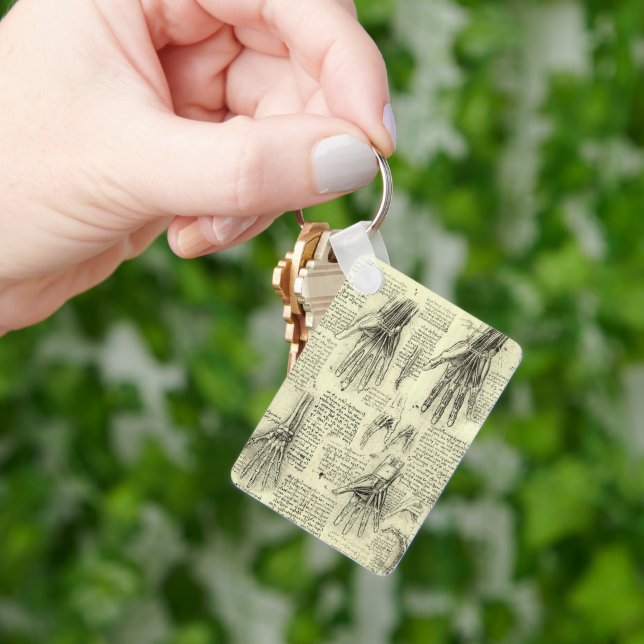 Chaveiro Anatomia da Mão Humana por Leonardo da Vinci (Mão)