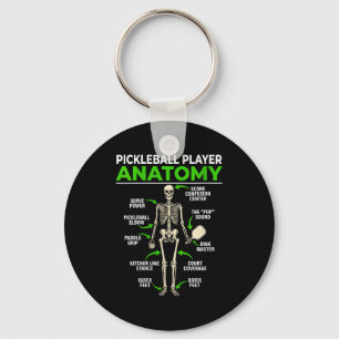 Chaveiro Anatomia de jogadora de pickleball feminina engraç