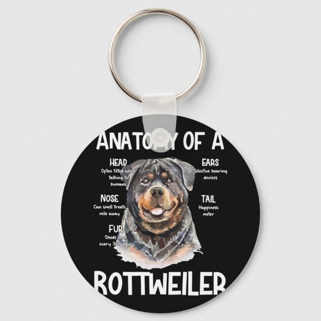 Chaveiro Anatomia De Rottweiler Para Cachorros (Frente)