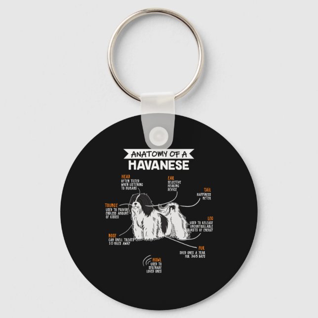 Chaveiro Anatomia De Um Dono De Cachorro Engraçado Havanês, (Frente)