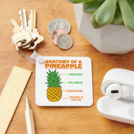 Chaveiro Anatomia De Uma Família De Feriados De Abacaxi Leg