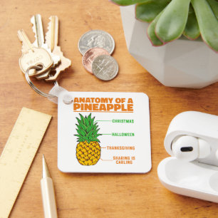 Chaveiro Anatomia De Uma Família De Feriados De Abacaxi Leg