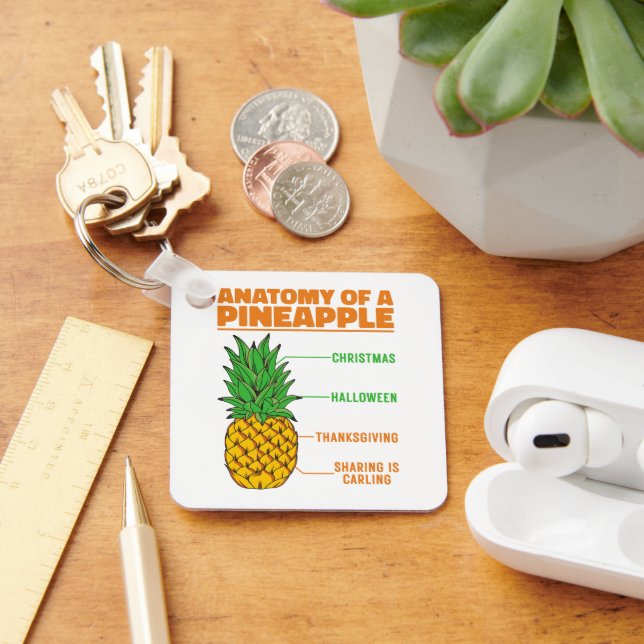 Chaveiro Anatomia De Uma Família De Feriados De Abacaxi Leg (Mesa)