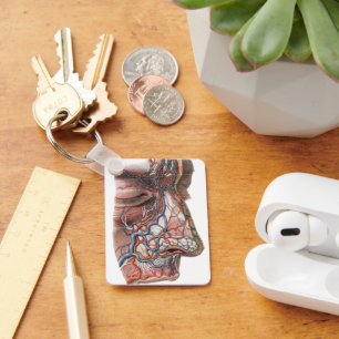 Chaveiro Anatomia humana da ciência do vintage, cara com