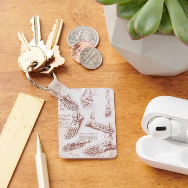 Chaveiro Anatomia humana Pés-Ossos por Leonardo da Vinci (Mesa)