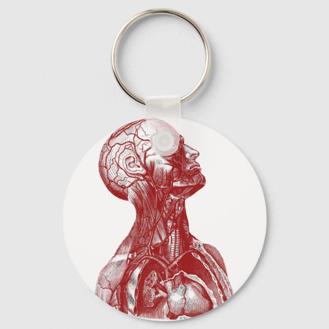 Chaveiro Anatomia Vermelha de busto (Frente)