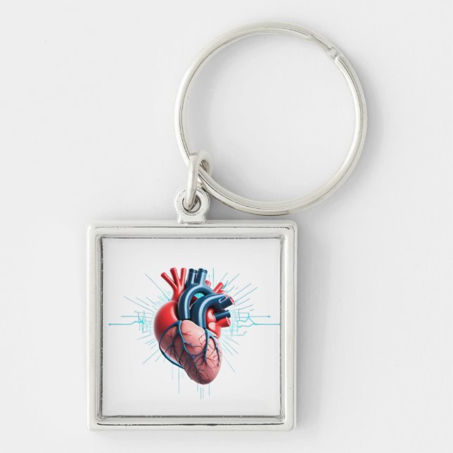 Chaveiro Anatomical Heart – Artistic Medical Illustration  (Frente)