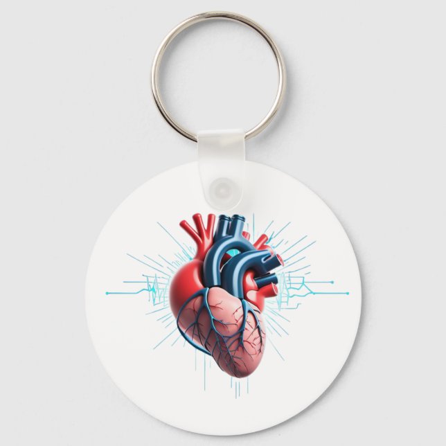 Chaveiro Anatomical Heart – Artistic Medical Illustration  (Frente)