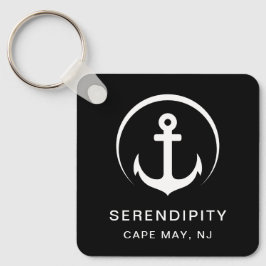 Chaveiro Anchor de Barco Moderno Preto