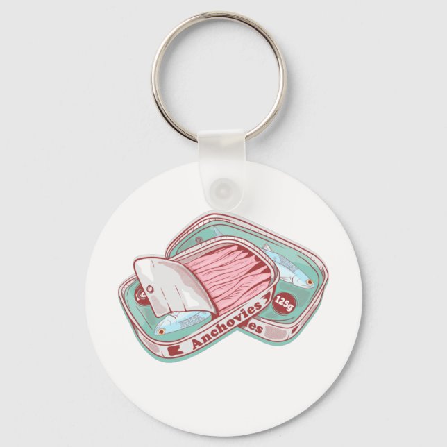 Chaveiro Anchovas numa lata de estanho (Frente)