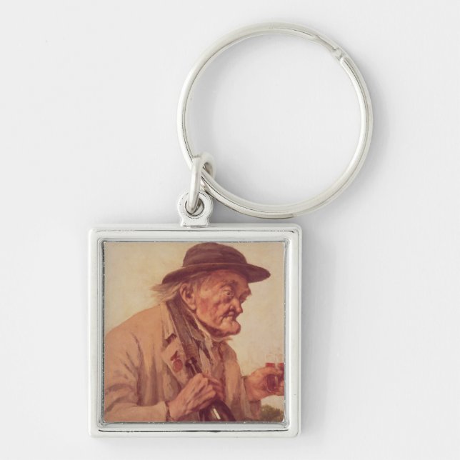 Chaveiro Ancião com um vidro do vinho (Frente)