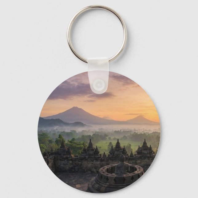 Chaveiro Ancient Borobudur Temple Java Indonesia Keychain (Frente)