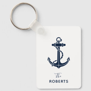 Chaveiro Âncora de Barco Náutico e Rótulo Personalizado