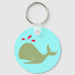 Chaveiro Andy Whale Solitários_verde,vermelho em azul-turqu