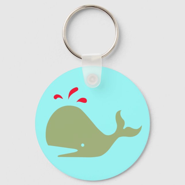 Chaveiro Andy Whale Solitários_verde,vermelho em azul-turqu (Frente)
