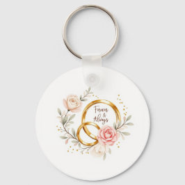 Chaveiro Anéis de Noivado Românticos Arte - Para Sempre & S