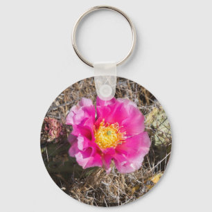 Chaveiro Anel chave cor-de-rosa de pera espinhosa