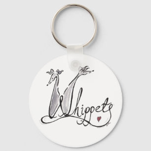 Chaveiro Anel chave de Whippets