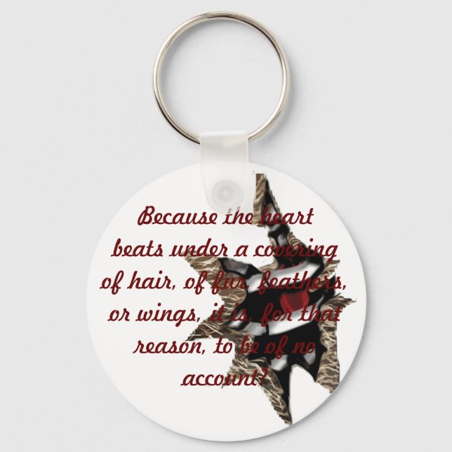 Chaveiro Anel Chave do Coração Animal (Frente)