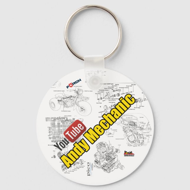 Chaveiro Anel de chave Andy Mechanic (Frente)