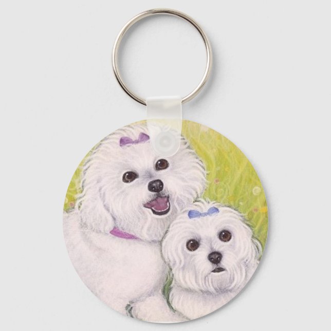 Chaveiro Anel de chave Bichon Babies (Frente)